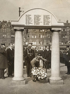 Laying a wreath