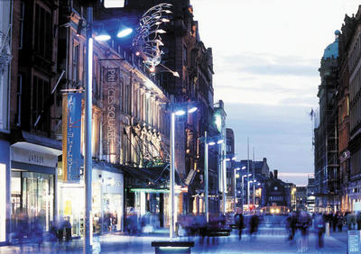 Buchanan Street at night